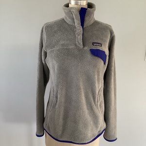 Patagonia Re-Tool Snap T-Pullover Fleece Gray Jacket Size Medium